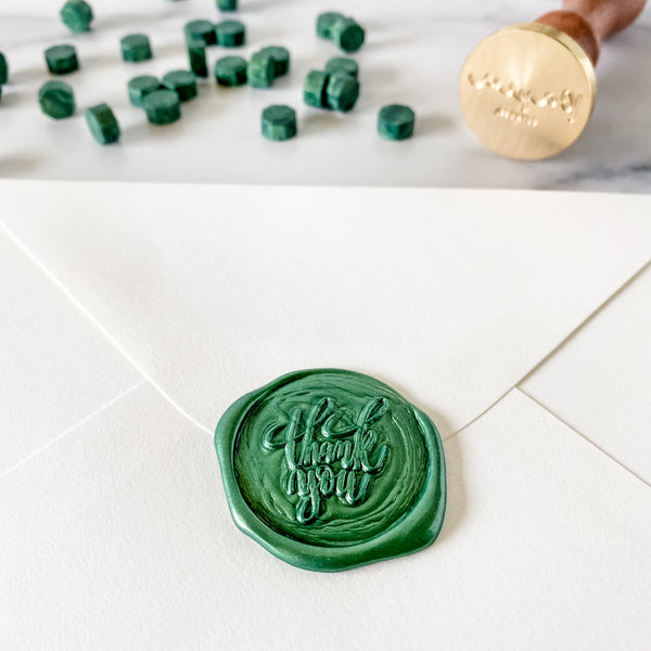 Thank You Wax Seal Stamp - Papier Design Co.